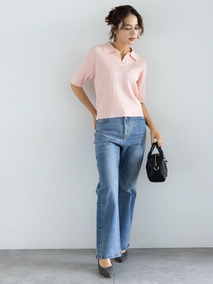 フレアシルエットdenim《2025Autumn catalog item》（ブルー/ネイビー）｜Te chichi（テチチ）通販