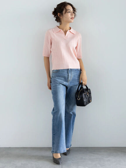 フレアシルエットdenim《2025Autumn catalog item》（ブルー/ネイビー）｜Te chichi（テチチ）通販