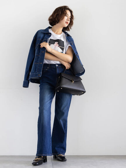フレアシルエットdenim《2025Autumn catalog item》（ブルー/ネイビー）｜Te chichi（テチチ）通販