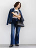 フレアシルエットdenim《2025Autumn catalog item》（ブルー/ネイビー）｜Te chichi（テチチ）通販