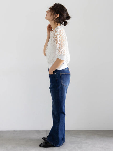フレアシルエットdenim《2025Autumn catalog item》（ブルー/ネイビー）｜Te chichi（テチチ）通販
