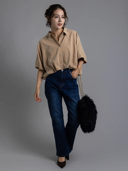 フレアシルエットdenim《2025Autumn catalog item》（ブルー/ネイビー）｜Te chichi（テチチ）通販