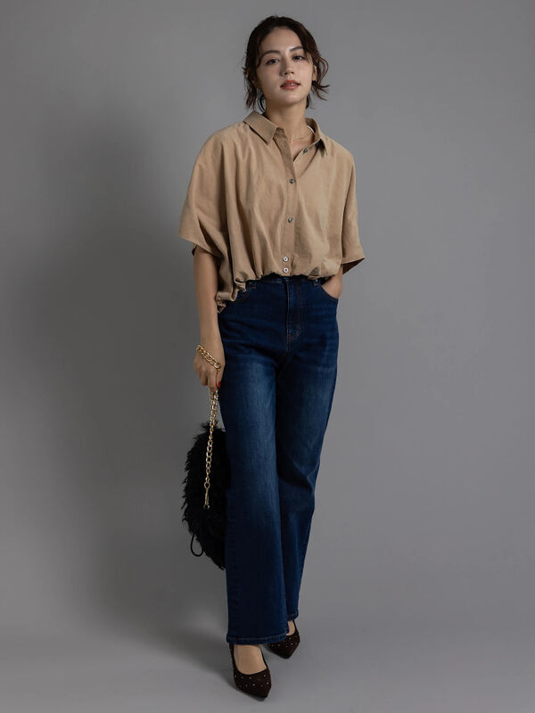 フレアシルエットdenim《2025Autumn catalog item》（ブルー/ネイビー