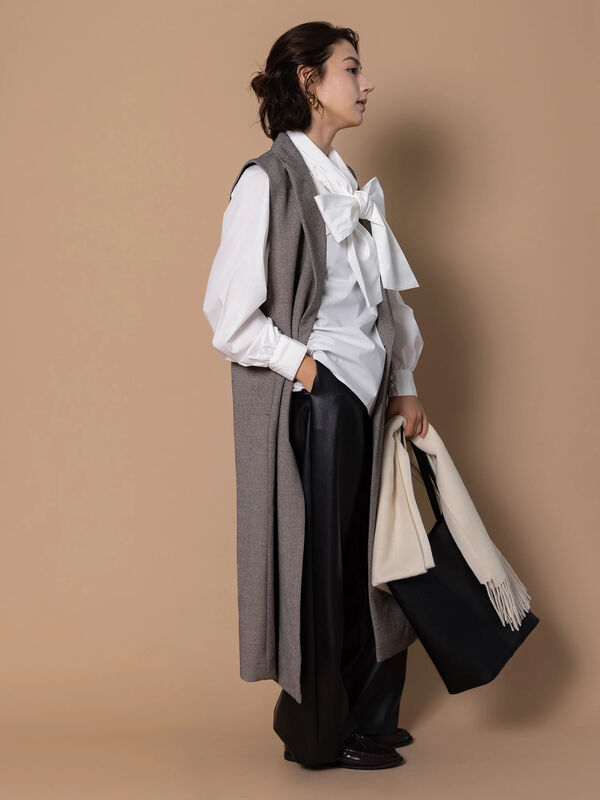 セール】 フェイクレザーセミワイドパンツ《2025Autumn catalog item