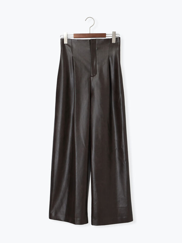 セール】 フェイクレザーセミワイドパンツ《2025Autumn catalog item