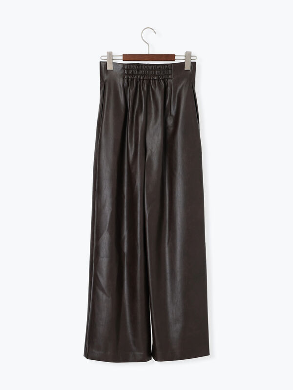 セール】 フェイクレザーセミワイドパンツ《2025Autumn catalog item