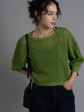 スパンコールメッシュハーフスリーブニット《2025Autumn catalog item》（グリーン）｜Te chichi（テチチ）通販