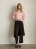 スパンコールメッシュハーフスリーブニット《2025Autumn catalog item》（チャコールグレー/ピンク/グリーン）｜Te chichi（テチチ）通販