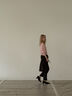 スパンコールメッシュハーフスリーブニット《2025Autumn catalog item》（チャコールグレー/ピンク/グリーン）｜Te chichi（テチチ）通販