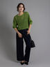 スパンコールメッシュハーフスリーブニット《2025Autumn catalog item》（チャコールグレー/ピンク/グリーン）｜Te chichi（テチチ）通販