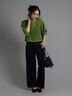 スパンコールメッシュハーフスリーブニット《2025Autumn catalog item》（チャコールグレー/ピンク/グリーン）｜Te chichi（テチチ）通販