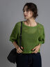 スパンコールメッシュハーフスリーブニット《2025Autumn catalog item》（チャコールグレー/ピンク/グリーン）｜Te chichi（テチチ）通販