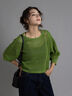 スパンコールメッシュハーフスリーブニット《2025Autumn catalog item》（チャコールグレー/ピンク/グリーン）｜Te chichi（テチチ）通販