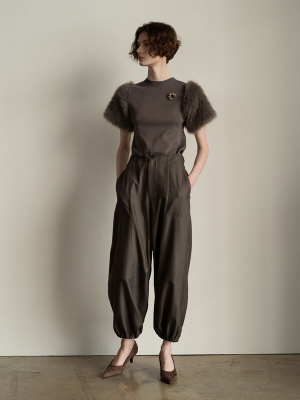 tibi エコファー　オーバーサイズブルゾン スタンドフェイクファーブルゾン（ブルゾン/ジャンバー） | tk