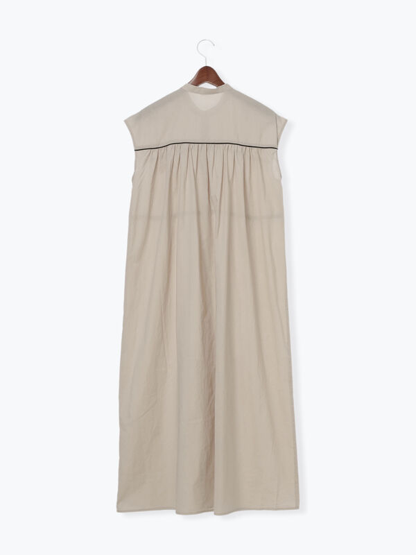 セール】 バイカラーパイピングワンピース（ブラック/ベージュ/カーキ