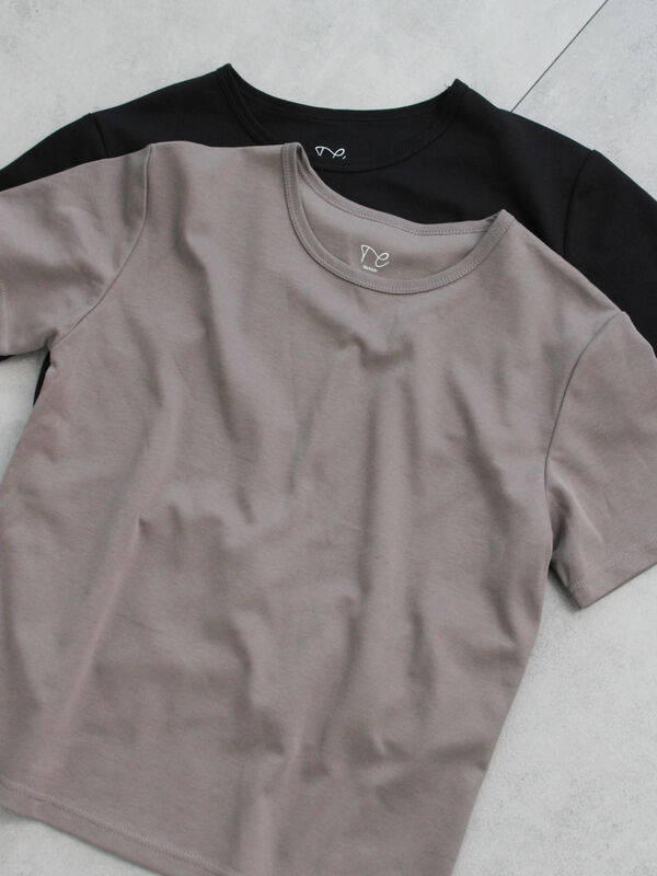 クルーネックTシャツ（チャコールグレー）｜Te chichi（テチチ）通販