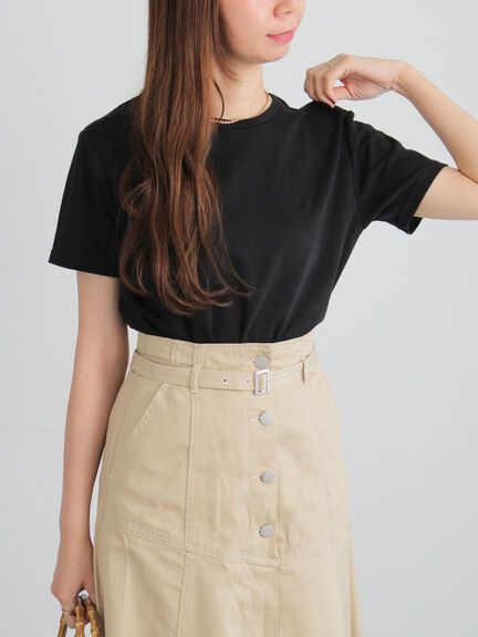 クルーネックTシャツ（オフホワイト/チャコールグレー/ブラック）｜Te chichi（テチチ）通販
