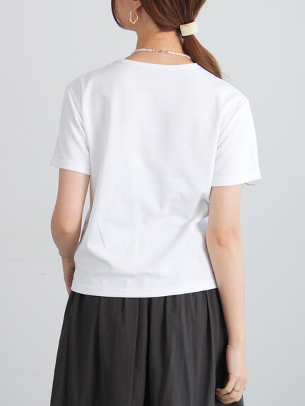 クルーネックTシャツ（オフホワイト/チャコールグレー/ブラック）｜Te chichi（テチチ）通販