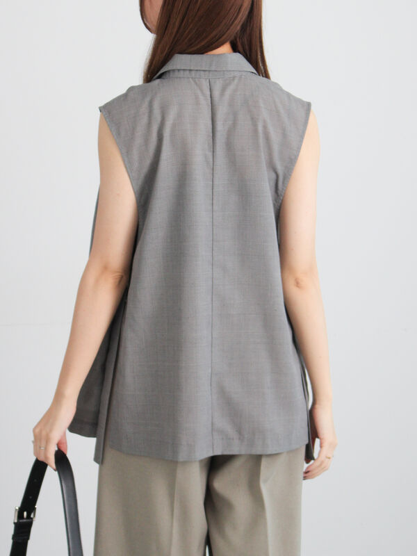 セール】 サイドオープンライトジレ（グレー/ブラック/ネイビー