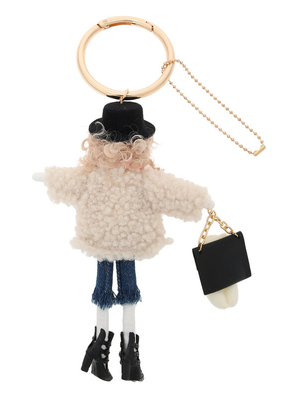 ボア ガール チャーム（オフホワイト/グレー/雑貨/その他雑貨）| Te