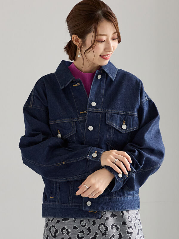 SOMETHING】デニムジャケット（ブルー/ネイビー/アウター/ジャケット