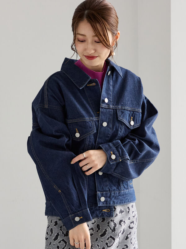 SOMETHING】デニムジャケット（ブルー/ネイビー/アウター/ジャケット