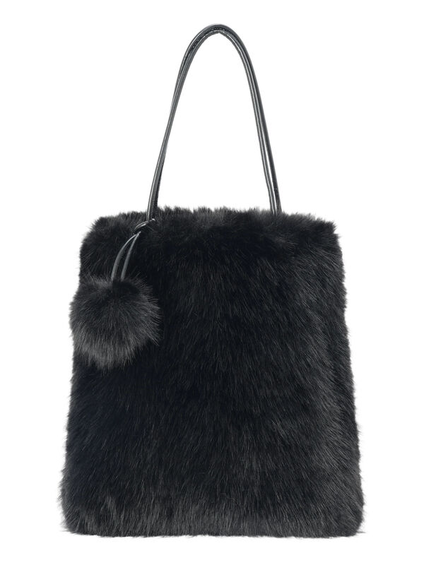 ファー&チャーム バッグ（ブラック/ブラウン/バッグ/バッグ