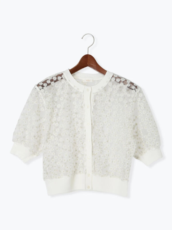 デイジーリン フォクシー ピケカーディガン ホワイト 半袖 デイジー