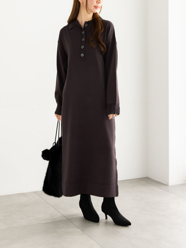 セール】 ニットポロワンピース《2025Autumn catalog vol.2 item