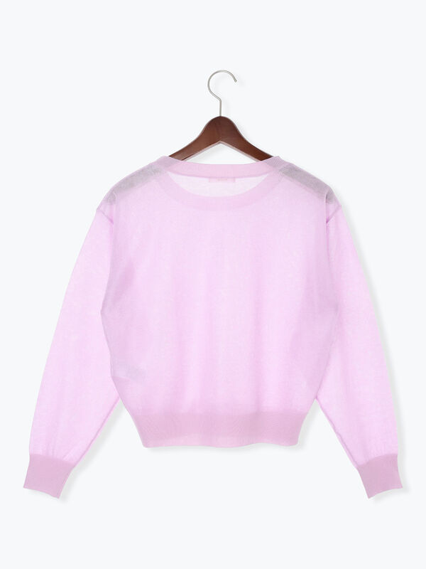 セール】 シアーレイヤーニット（グレー/ブラック/ピンク