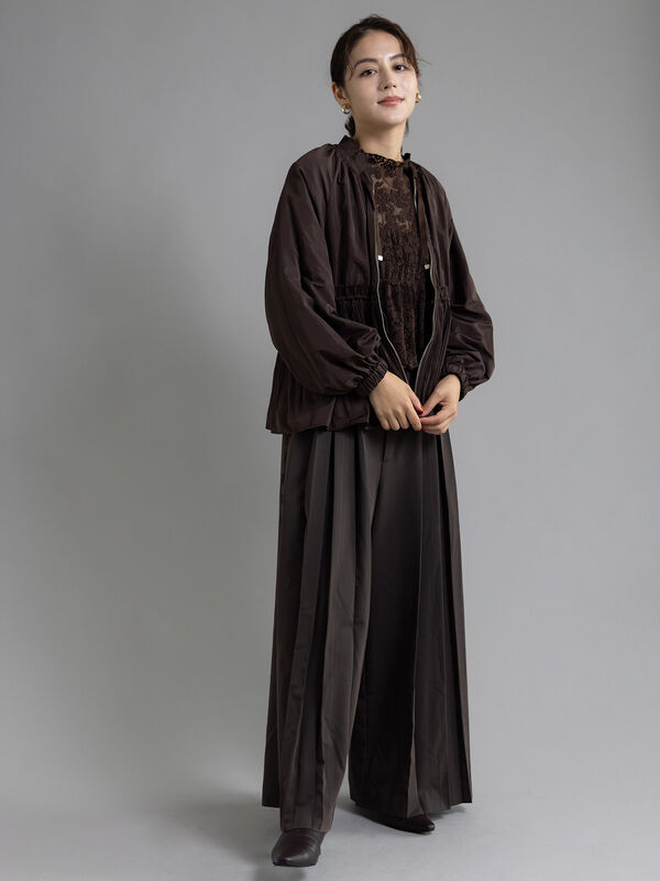 Atelier plier】プリーツペプラムライトブルゾン《2025Autumn catalog