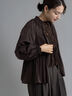 【Atelier plier】プリーツペプラムライトブルゾン《2025Autumn catalog item》(ブラウン)|Te chichi(テチチ)通販