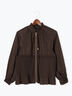 【Atelier plier】プリーツペプラムライトブルゾン《2025Autumn catalog item》(ブラウン)|Te chichi(テチチ)通販