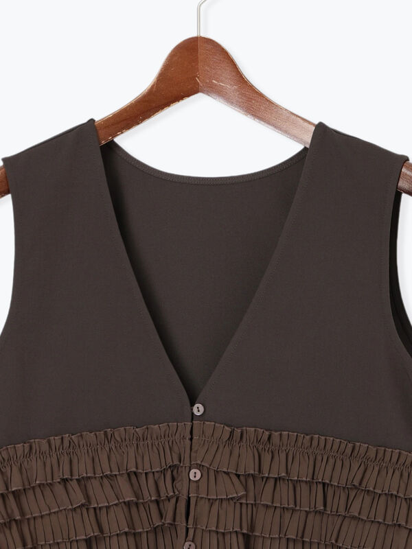 Atelier plier】プリーツティアードジレ《2025Autumn catalog item