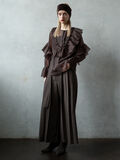 【Atelier plier】サイドプリーツワイドパンツ《2025Autumn catalog item》（ブラウン）｜Te chichi（テチチ）通販