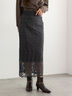 ケミカルレースナロースカート《2025Autumn catalog vol.2 item》(チャコールグレー)|Te chichi(テチチ)通販