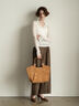 ハイウエストフロントジップワイドパンツ《2025Autumn catalog item》（チャコールグレー/ブラック/ブラウン）｜Te chichi（テチチ）通販