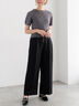 ハイウエストフロントジップワイドパンツ《2025Autumn catalog item》（チャコールグレー/ブラック/ブラウン）｜Te chichi（テチチ）通販