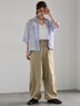 シャイニーツイルパラシュートパンツ《2025Autumn catalog item》（グレー/カーキ）｜Te chichi（テチチ）通販