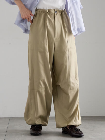 シャイニーツイルパラシュートパンツ《2025Autumn catalog item》（グレー/カーキ）｜Te chichi（テチチ）通販