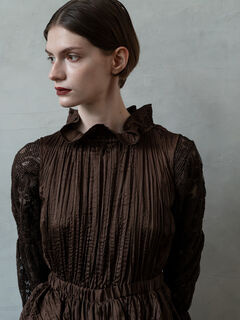 セール】 【Atelier plier】ワッシャープリーツオールインワン