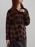 2WAYウエストタックチェックシャツ《2025Autumn catalog item》（ブラック）｜Te chichi（テチチ）通販