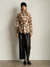 2WAYウエストタックチェックシャツ《2025Autumn catalog item》（ブラック/ベージュ）｜Te chichi（テチチ）通販