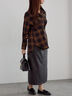 2WAYウエストタックチェックシャツ《2025Autumn catalog item》（ブラック/ベージュ）｜Te chichi（テチチ）通販