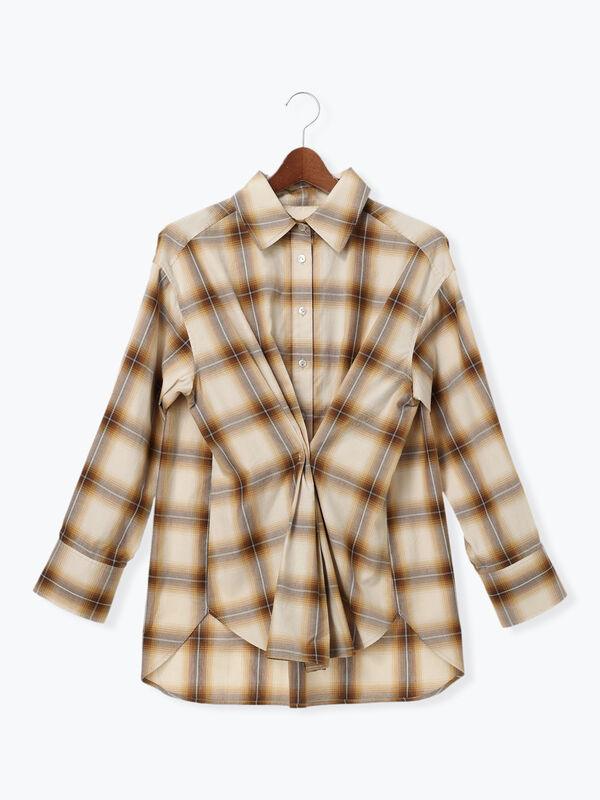 TAO 2023FW タータンチェックブラウス Mサイズ セール】 2WAYウエスト