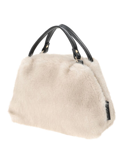 【WEB限定】ファー2wayショルダーバッグ（グレー/モカベージュ）｜Te chichi（テチチ）通販