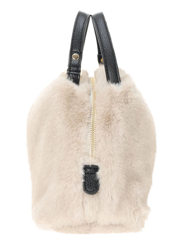 WEB限定】ファー2wayショルダーバッグ（グレー/モカベージュ