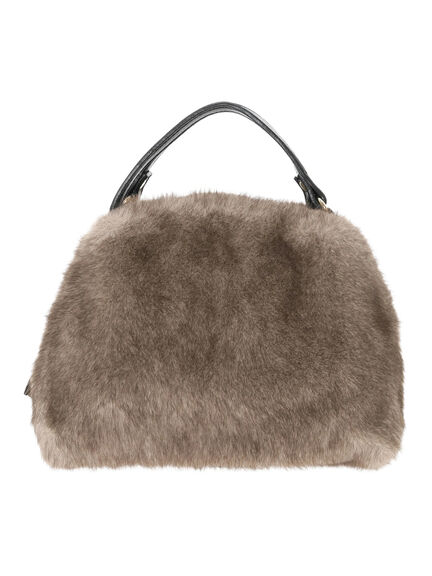 【WEB限定】ファー2wayショルダーバッグ（グレー/モカベージュ）｜Te chichi（テチチ）通販