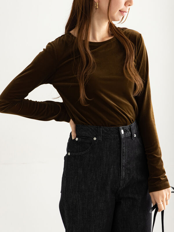 シアーベロアトップス《2025Autumn catalog vol.2 item》（ブラウン）｜Te chichi（テチチ）通販