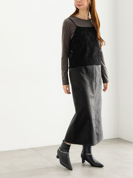 シアーベロアトップス《2025Autumn catalog vol.2 item》（チャコールグレー/ベージュ/ブラウン）｜Te chichi（テチチ）通販